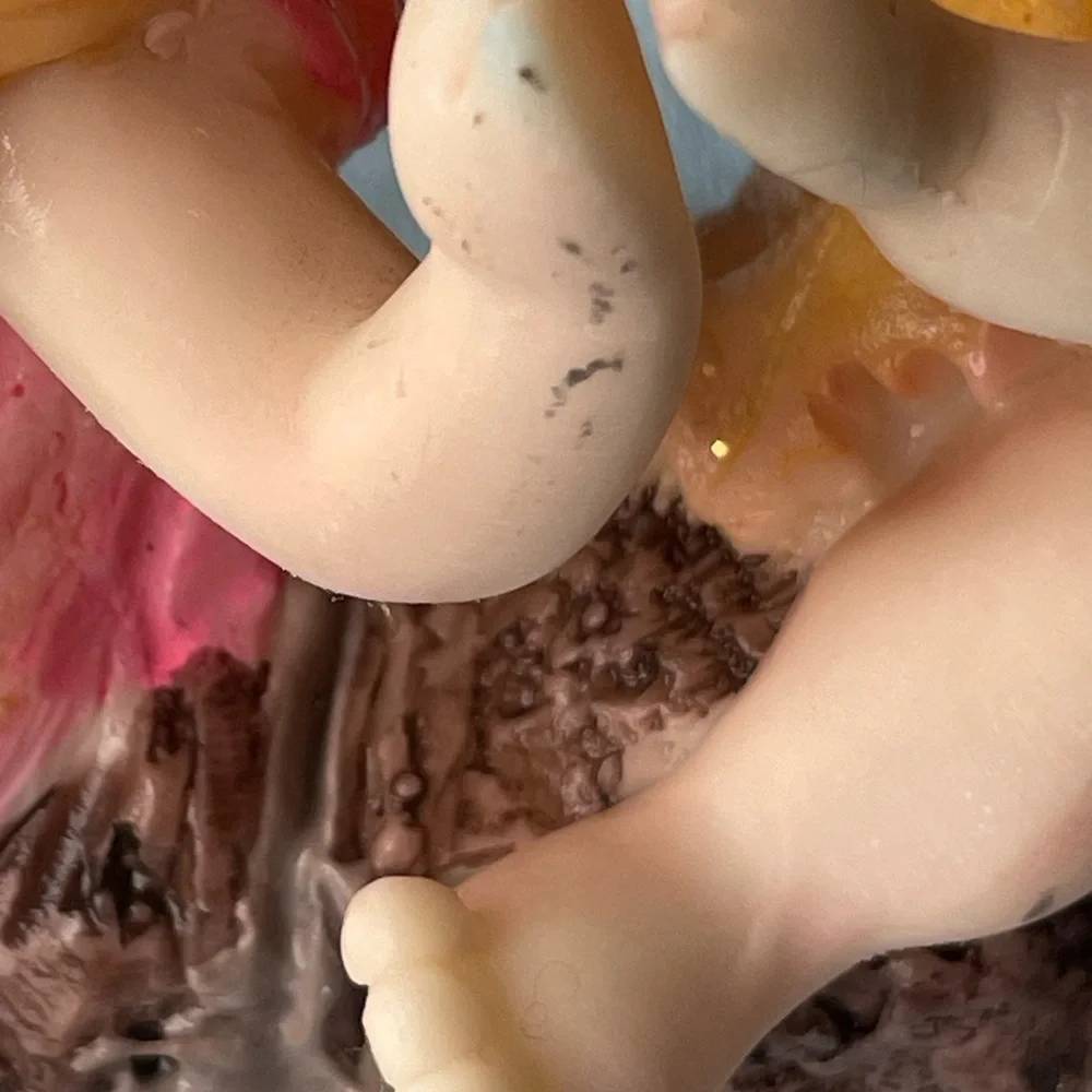 Adorable Kissing Sisters Figurine